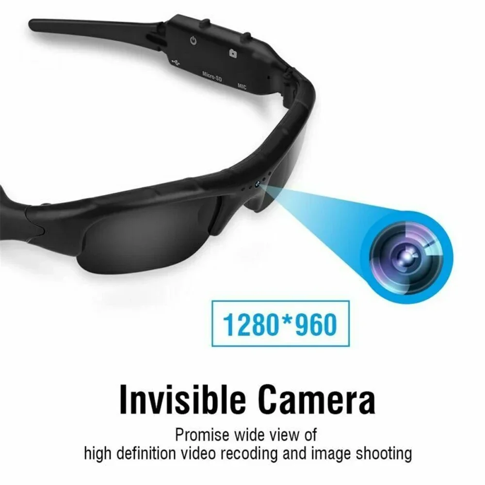 

1080P HD Lightweight riding Glasses Sunglasses Eyewear Audio Video Recorder TF Mini Audio DVR Camera DV Video Recorder Eyewear