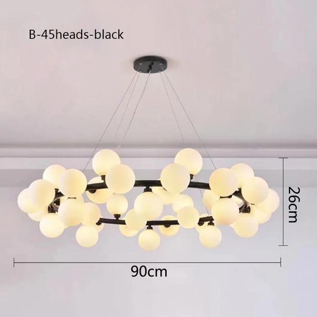 Nordic Ronde Kroonluchter Glazen Bal Kroonluchters Restaurant Bar Keuken Woonkamer Ring Scandinavische Lamp Armaturen