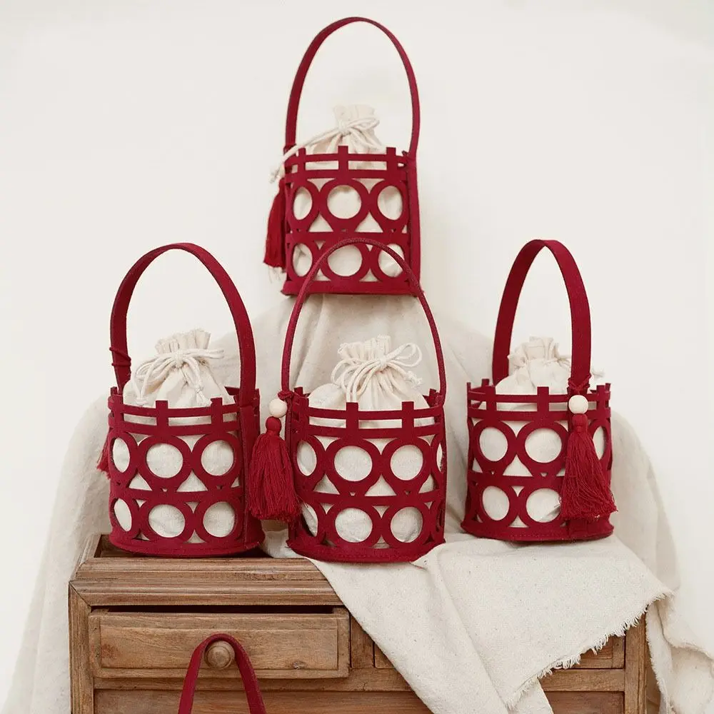 

Party Chinese Style Bride and Groom Party Supplies Organizer Handbag Felt Candy Bag Handle Bag Wedding-favor Gift Package Bag