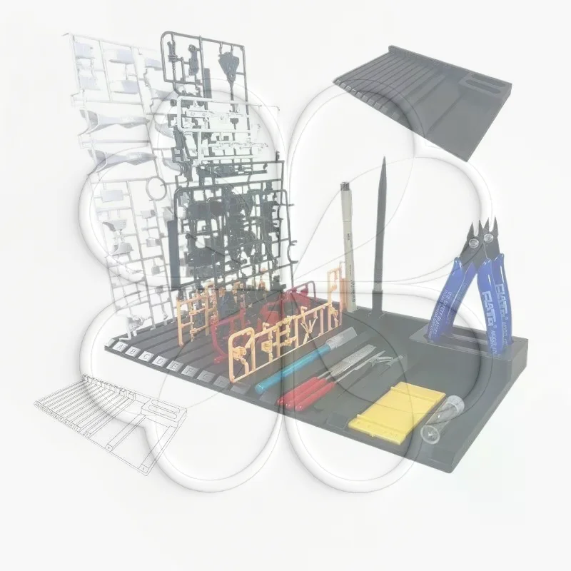 Model Parts Shelf Waterproof Tool Stand Organizer 3 Optional Styles for DIY Craft Car  Model Assembly Workspace