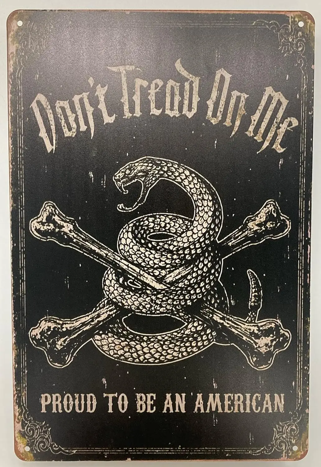 Forever USA Sign | Donftt Tread on Me Proud to Be American 8 x 12 in. | Art Poster Plaque for Decoration at Home Bar Room G sign