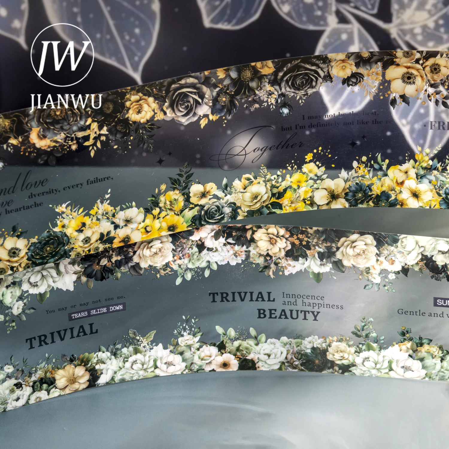 JIANWU 65 мм * 200 см цветок цветущий в темноте ночь серии винтажный пейзажный материал коллаж ПЭТ лента креативный журнал канцелярские принадлежности