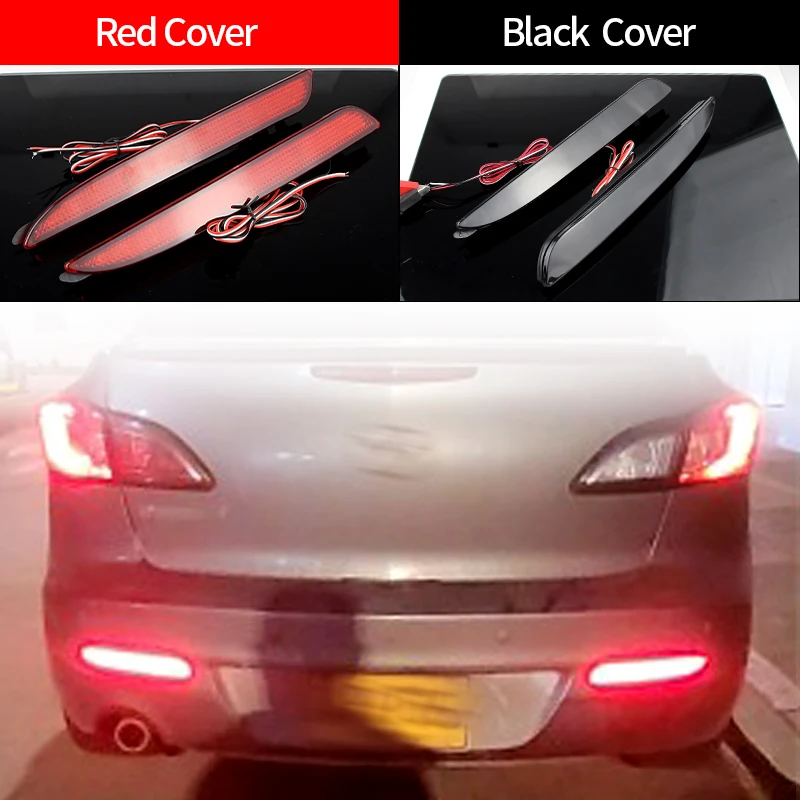 2PCS LED Rear Bumper Reflector Light Tail Brake Stop Lights For Mazda 3 Mazda speed 3 Axela 2010-2013 OEM#:BBM4515M0C,BBM4515L0C