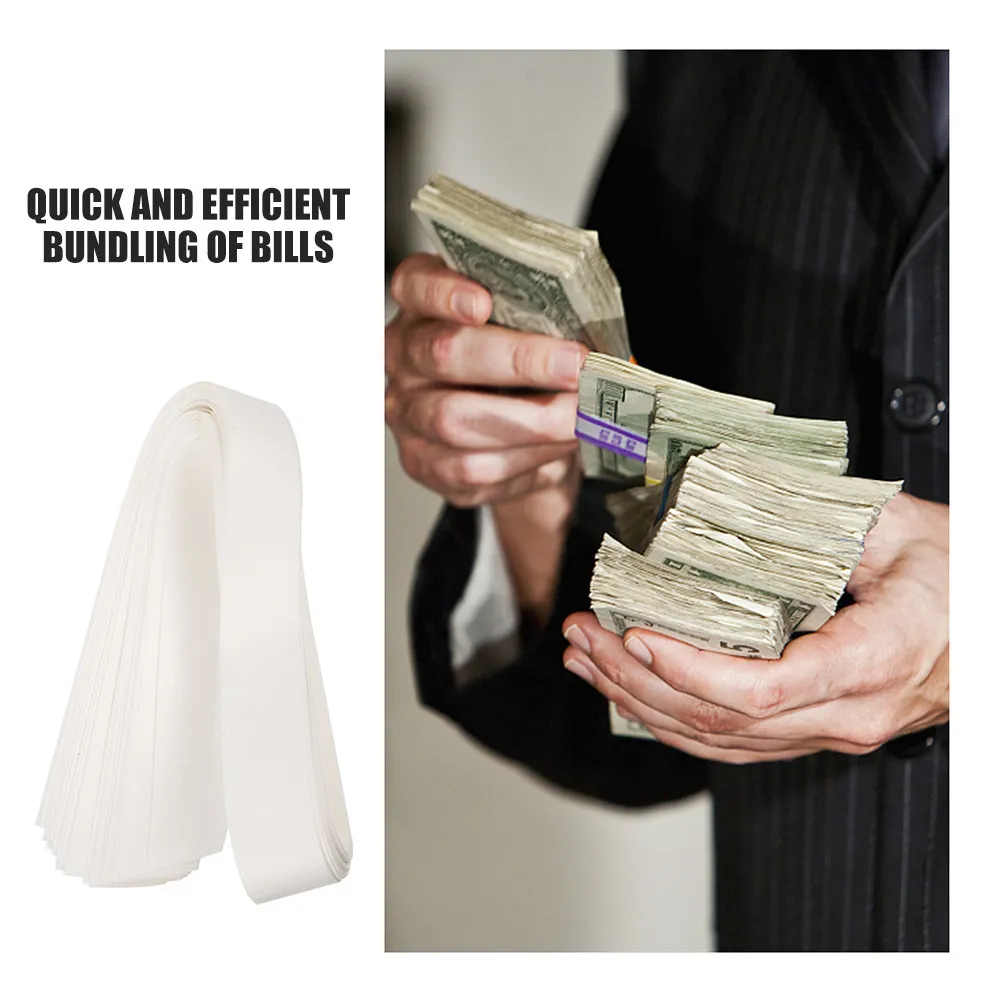 1Set Reliable Banknote Paper Straps Money Bands for Cash Bundling Currency Straps Secure Fast Design Compatible All