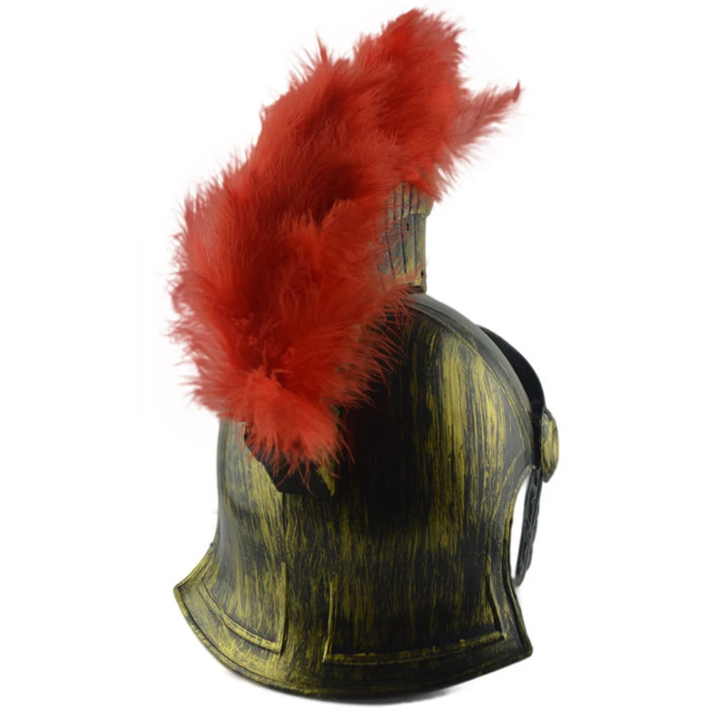 Roman Helmet Gold Warrior Roman Fighter Cosplay Costume Perfect Accessory - Image 2