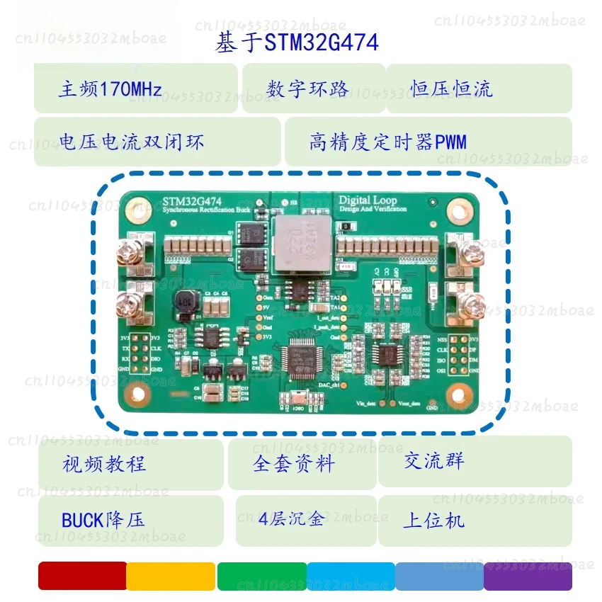 STM32G474 digital power development board, STM32 power development board, high-precision constant voltage and constant