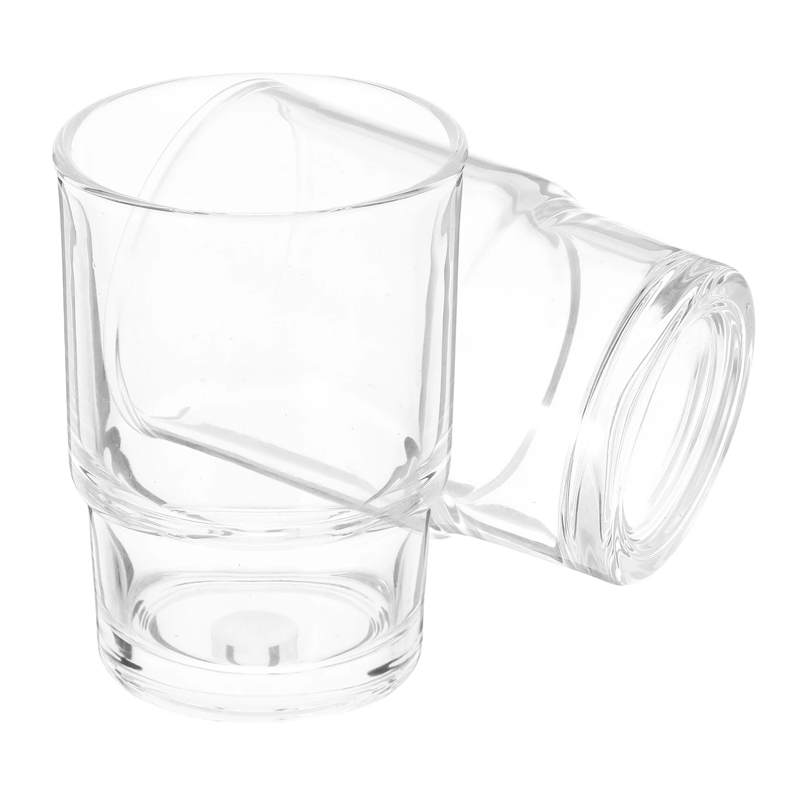 

2Pcs Glass Toothbrush Holders Clear Cups Bathroom Toothpaste Storage Wash Cups Home Hotel Use Durability Transparent NonSlip