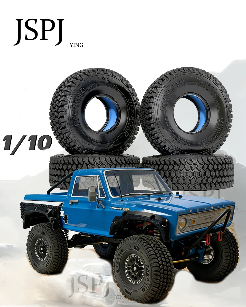 1/10 Scale 1.9'' Rock Crawling RC Tires Complete Set With Dual Density EVA Foam Inserts Fit Axial SCX10 TRX4 TRX6 RC Vehicle Mod