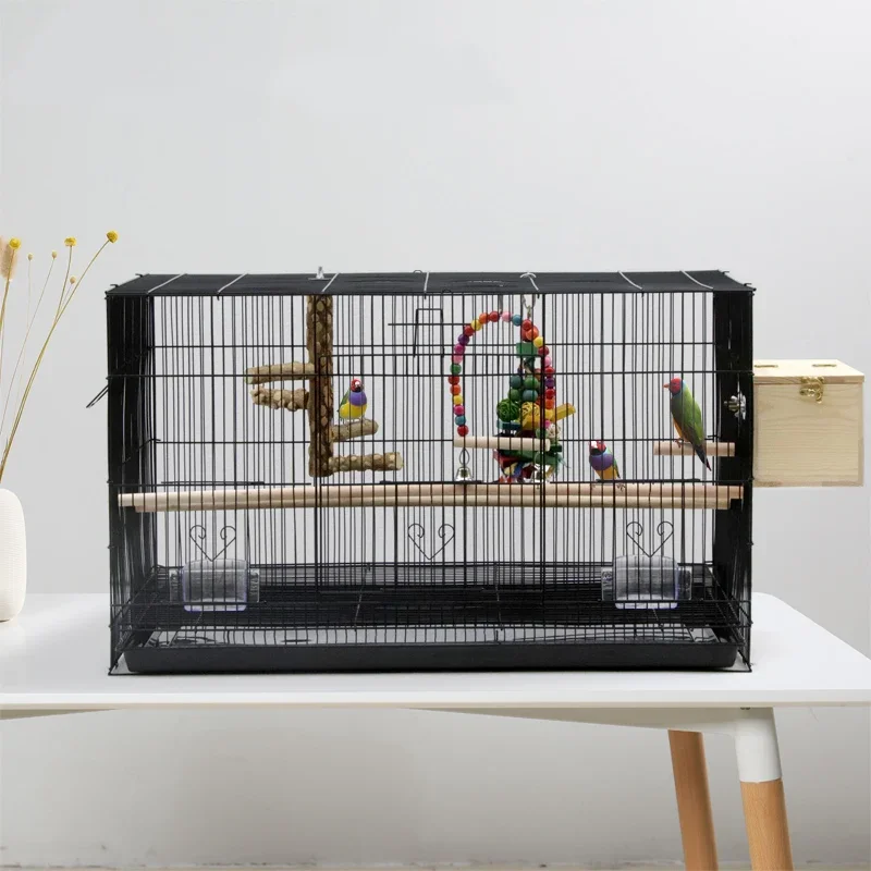 

Parrot Cage Large Luxury Metal Breeding Bird Villa Tiger Skin Peony Pet Cage Iron Bird Cage 421