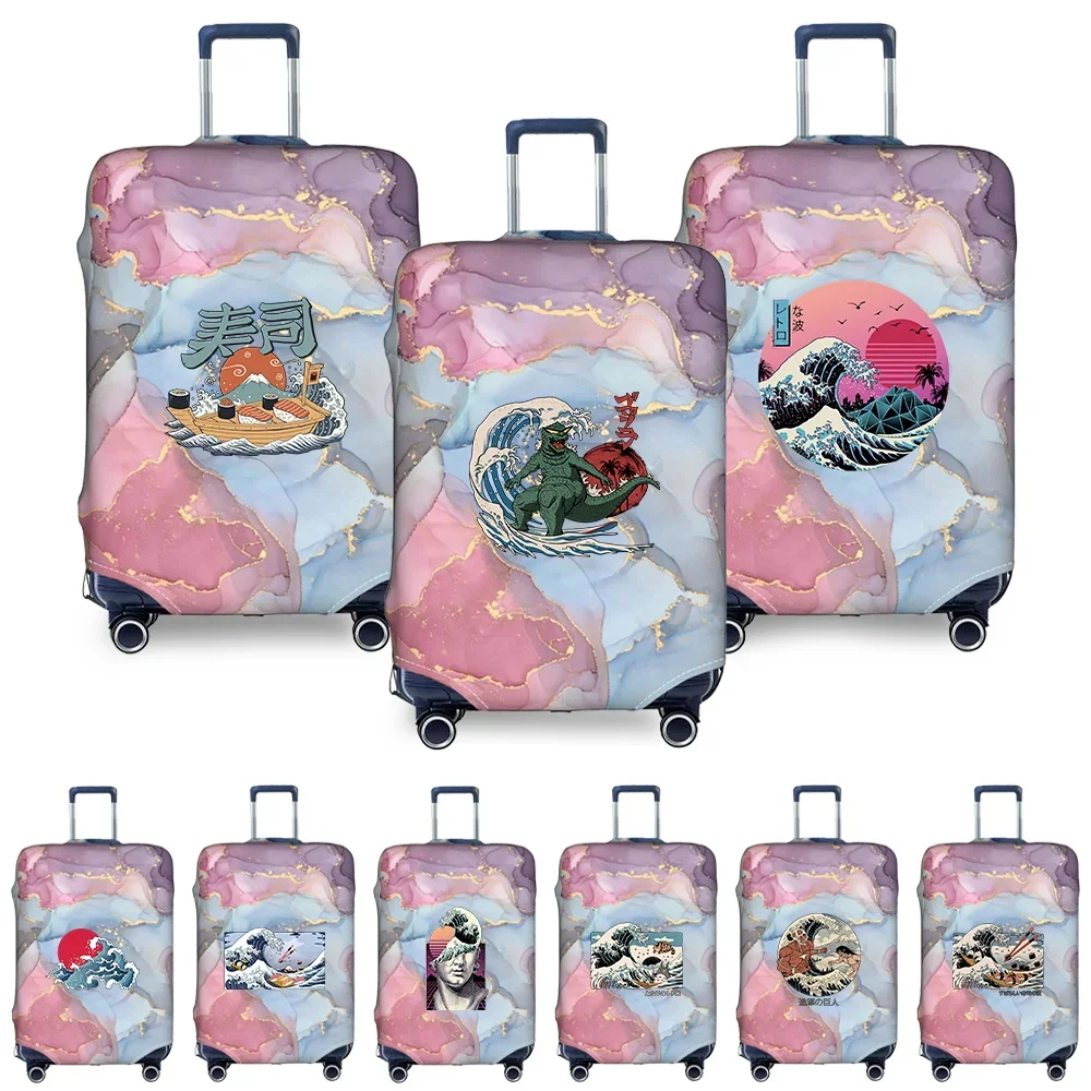 

Luggage Cover Stretch Fabric Suitcase Protector Wave Series Travel Baggage Dust Case Cover for18-32 Inch Suitcase Case