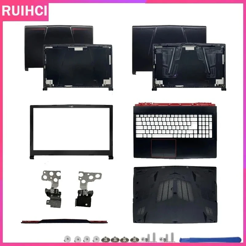 

New For MSI GE63 GE63VR-7RT-7RE MS-16P1 MS-16P5 GP63 LCD Back Cover/ LCD Front Bezel /Upper Case Palmrest/Bottom /Hinges15.6Inch
