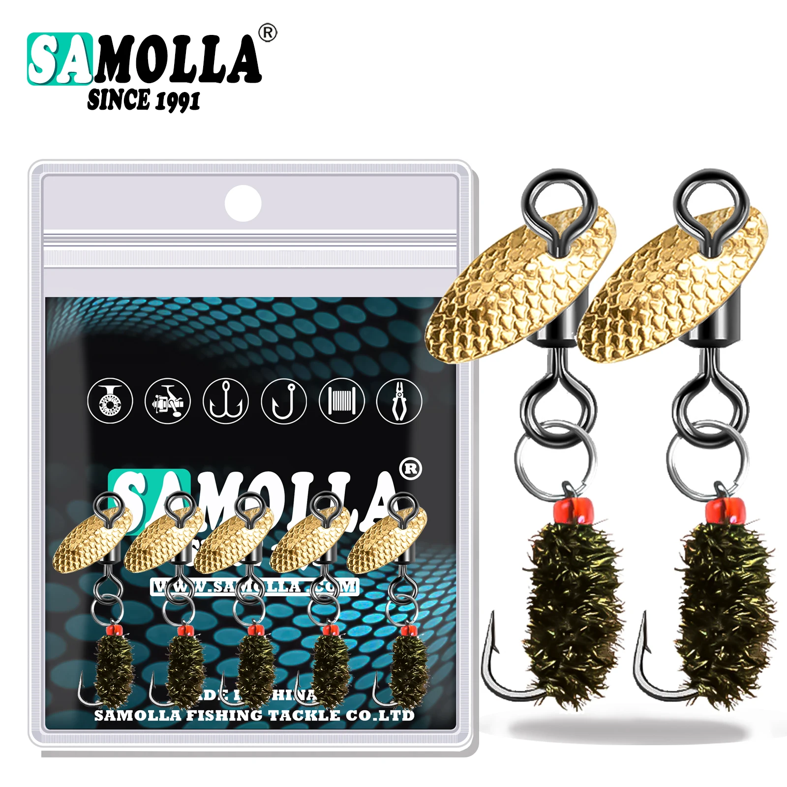 Fliegenfischen Fliegen Köder 5 teile/beutel Spinnerbaits Löffel Scud Fly Für Forelle Fliegenbinden Angeln Streamer Binden Künstliche Köder Spinner