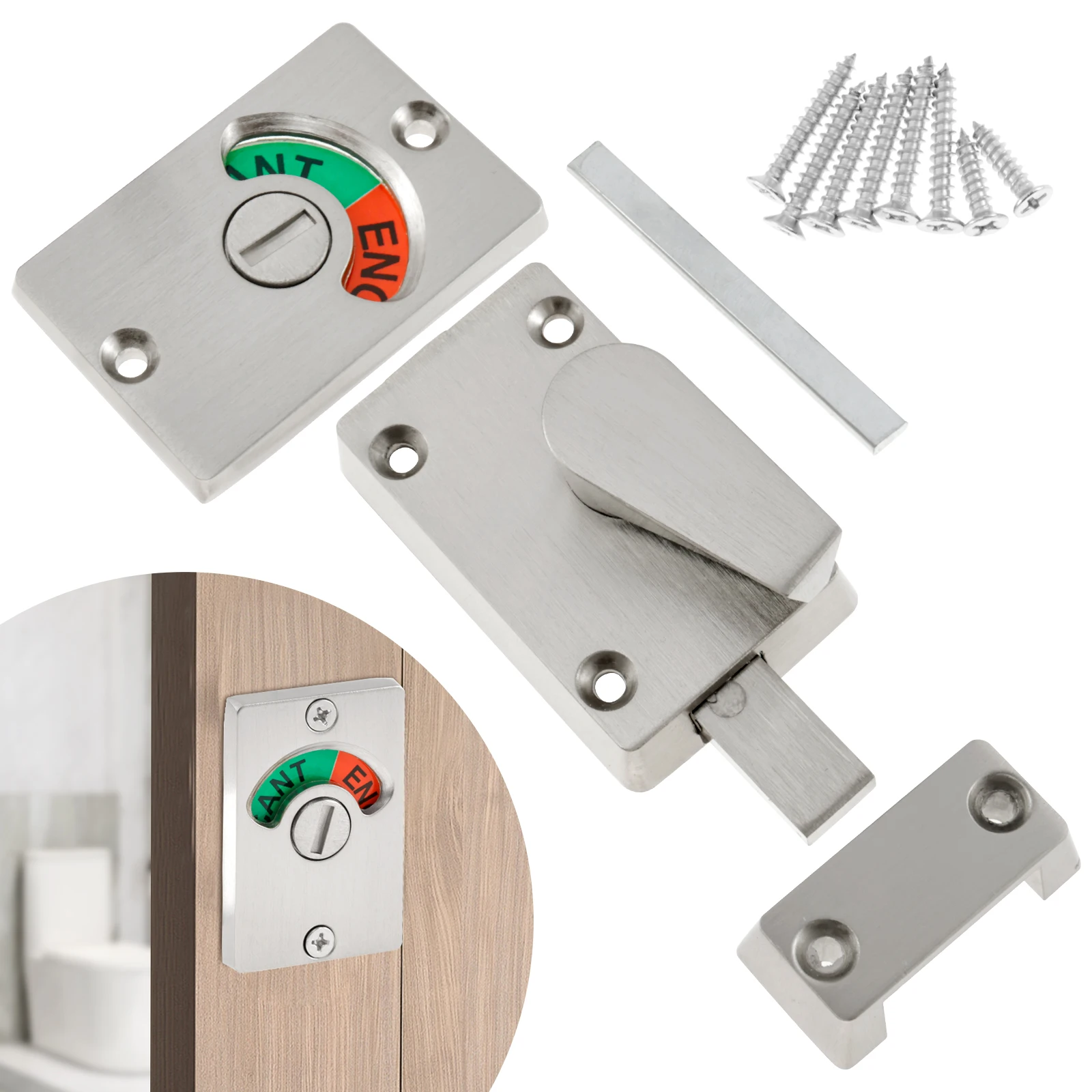 

Защелка, индикаторный замок, цинковый сплав, свободная ванная комната, замки для конфиденциальности, индикаторный болт, свободная/увеличенная ванная комната, туалет, туалет, туалет