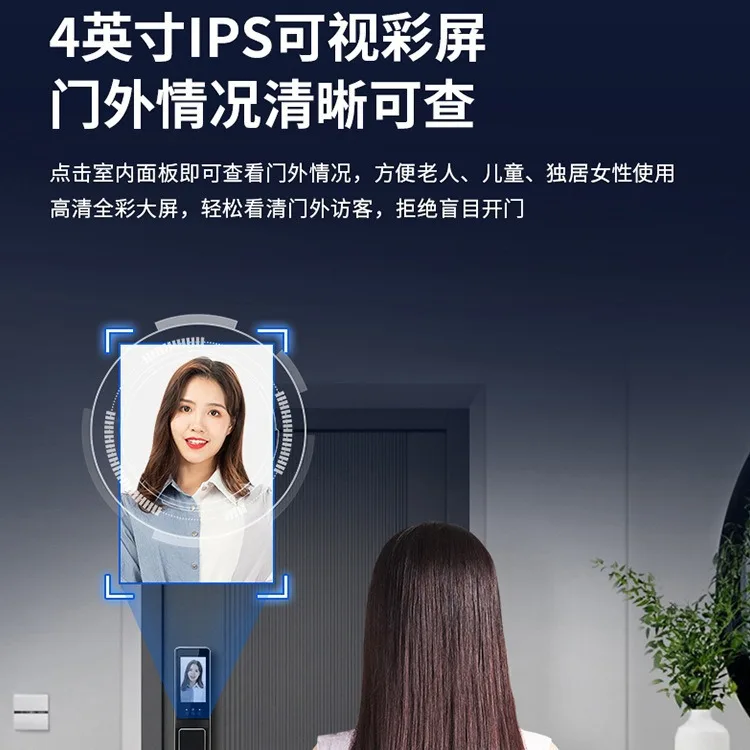 Facial recognition fingerprint lock visual electronic password lock door lock