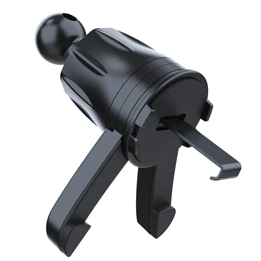 Practical 17mm Ball Head Base Air Outlet Metal Hook Adjustable Phone Holder Clamp Phone Stand Clip