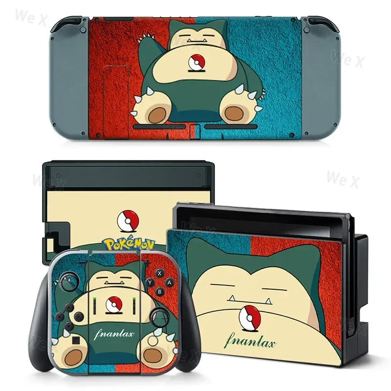Cartoon Gengar Pikachu Snorlax Vinyl Skin Cover Sticker Decal For Nintendo Switch Console and Joy-Con Controller Skins