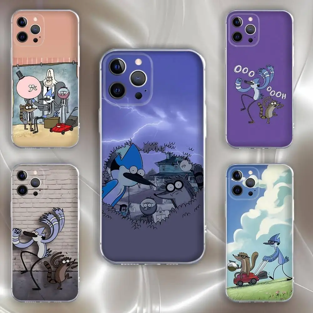

R-Regular Cartoon Show Phone Case For iPhone 16,15,14,13,12,11 Pro,Max,Plus,X,XS,XR,SE,Mini Transparent Silicone Soft