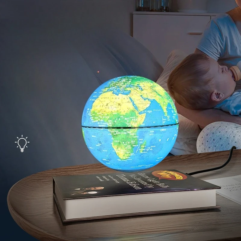6-inch Creative Book Magnetic Levitation Globe Three-dimensional Office Desk Decoration Home Atmosphere Decoration Gift