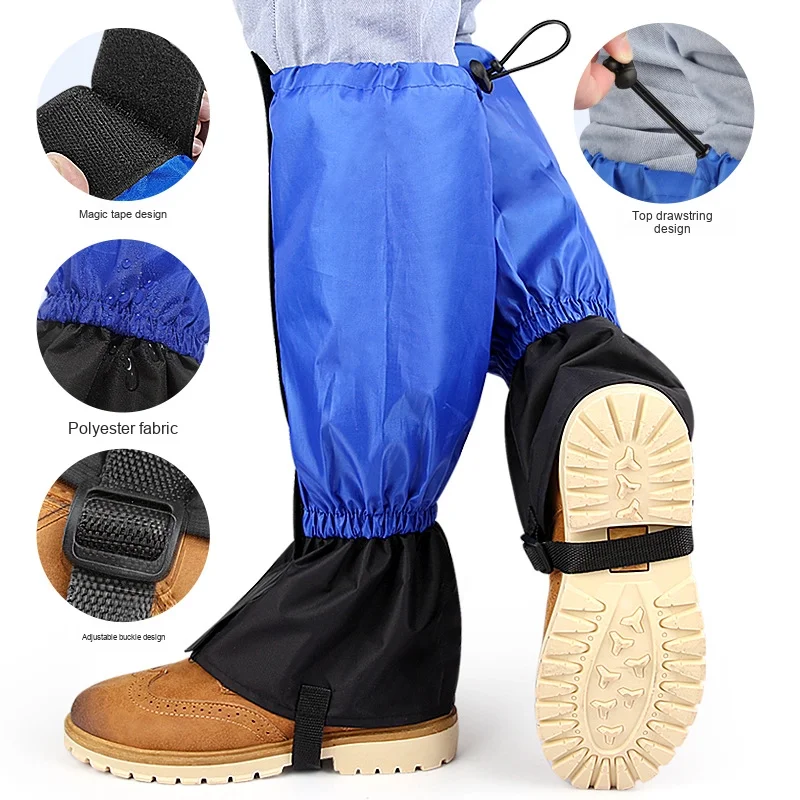 Multifunctional Extended Outdoor Hiking Skiing Leg Guards with Adjustable Ankle Straps And Shoe Covers for Outdoor Activities