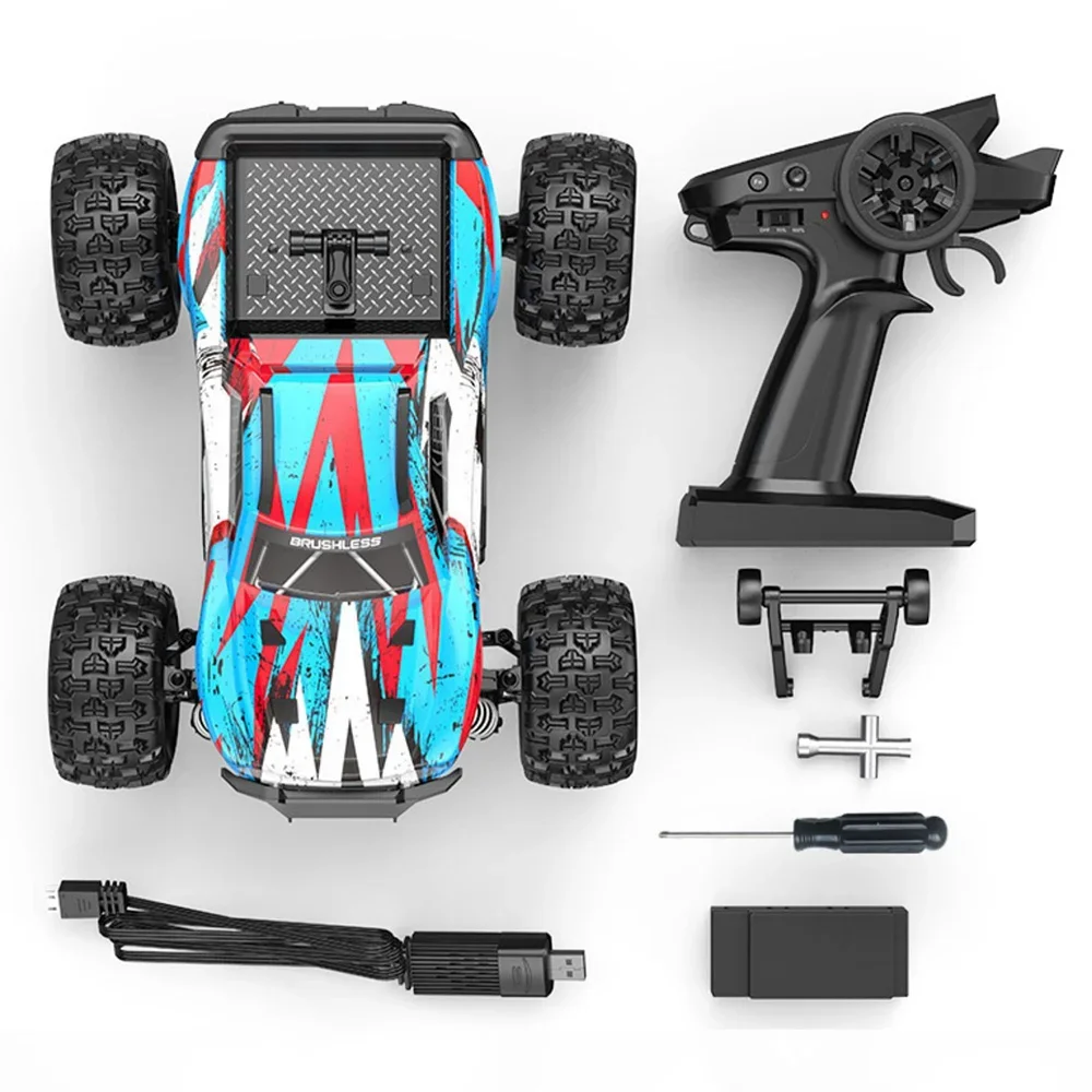 MJX RC Car 16208/16209/16210 4WD Off-Road zdalnie sterowanym pojazdem bezszczotkowy szybki wyścigowy gąsienica wspinaczkowa 2S 3S bateria