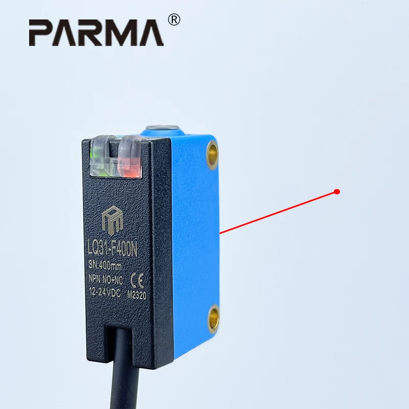 Sensor Laser Parma-Square, Reflexão Visível, Detecção de Ponto Laser visível, Distância de 400mm, LD61, LQ31-F400N