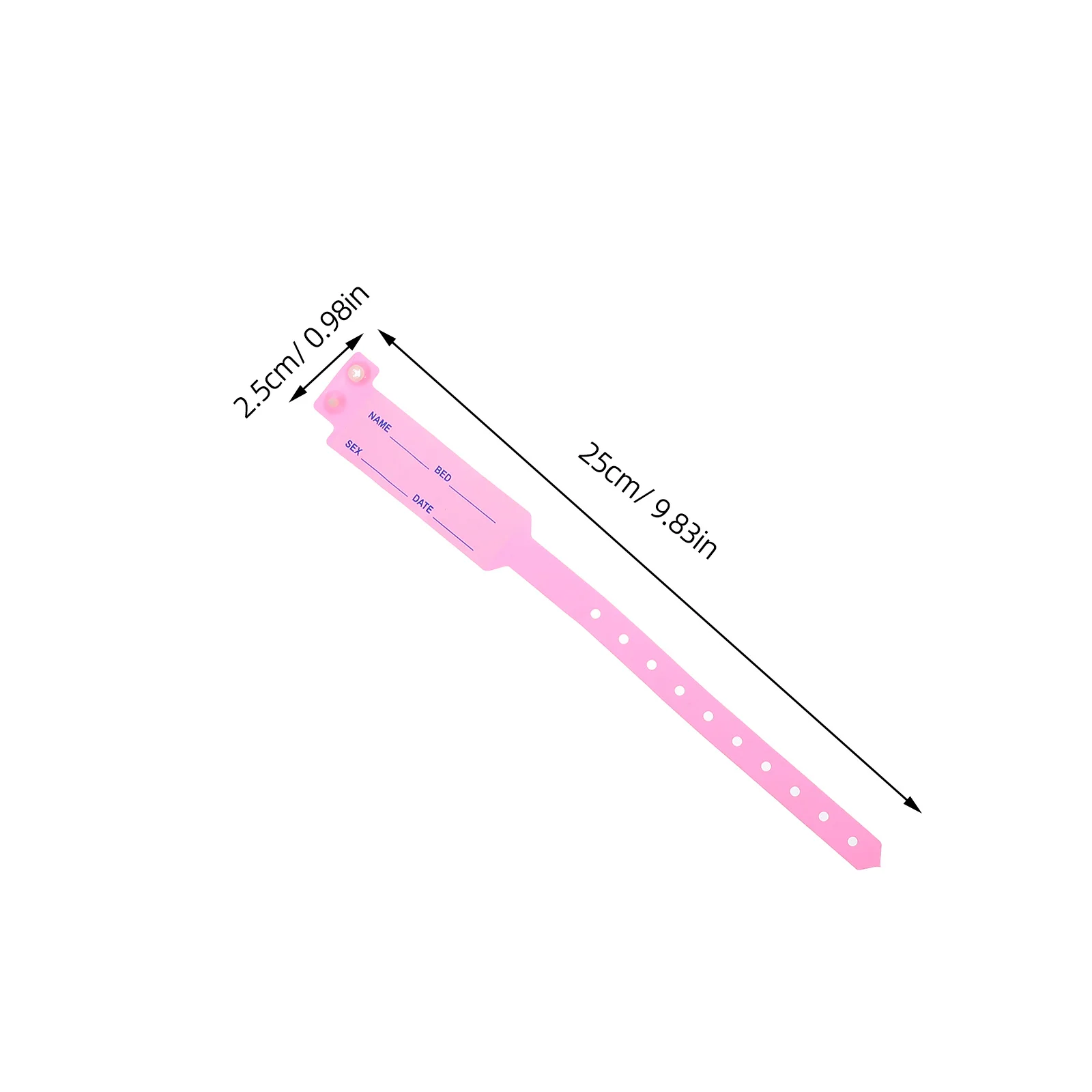 100 قطعة معصمه الهوية المريض Id العصابات البلاستيكية مقاوم للماء المتاح الأساور الطبية للدخول الرعاية التمريضية في المستشفى