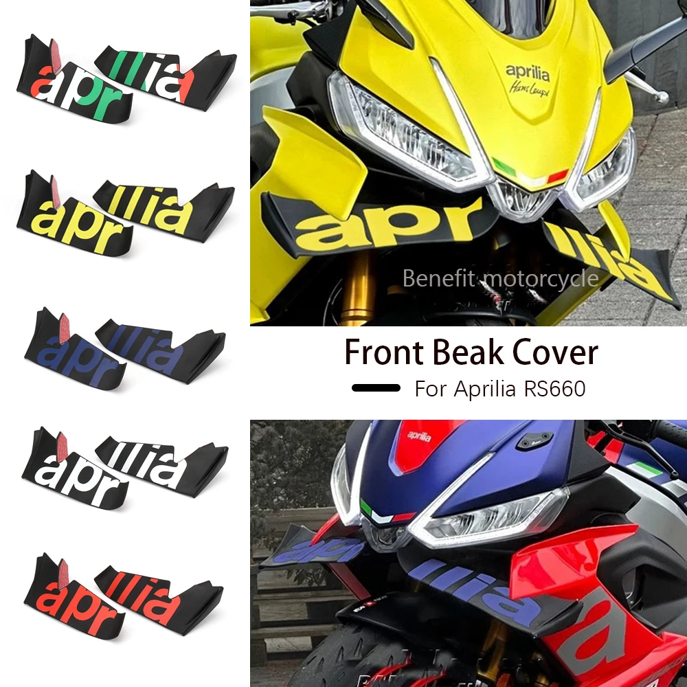 Motorcycle Front Beak Cover Frontal Spoilers Wind Lip Cone Aerodynamics Fairing Winglets Cover For Aprilia RS660 RS 660