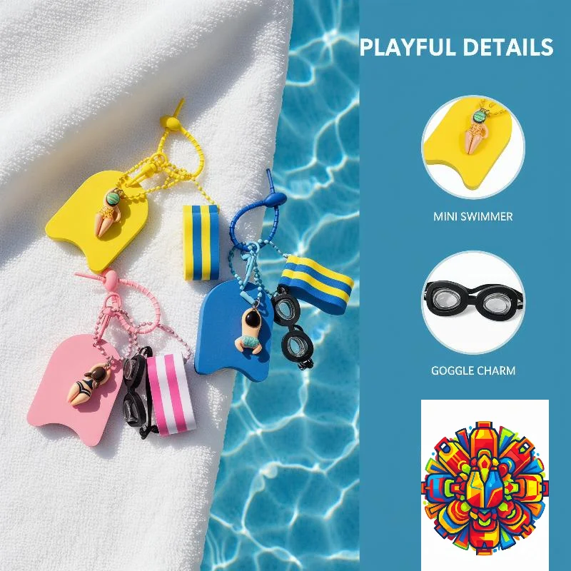 Porte-clés flottant, porte-clés flottant jaune et rose, porte-clés pour bateau pour la pêche, la voile, le surf, la natation, les sports nautiques