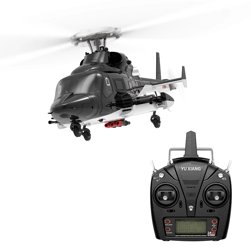 

Радиоуправляемый вертолет YUXIAGN F02V Airwolf 2.4G 6CH 6G 3D для аэробатических полетов, с двумя бесщеточными двигателями, масштаб 1:34, безфлайбарный