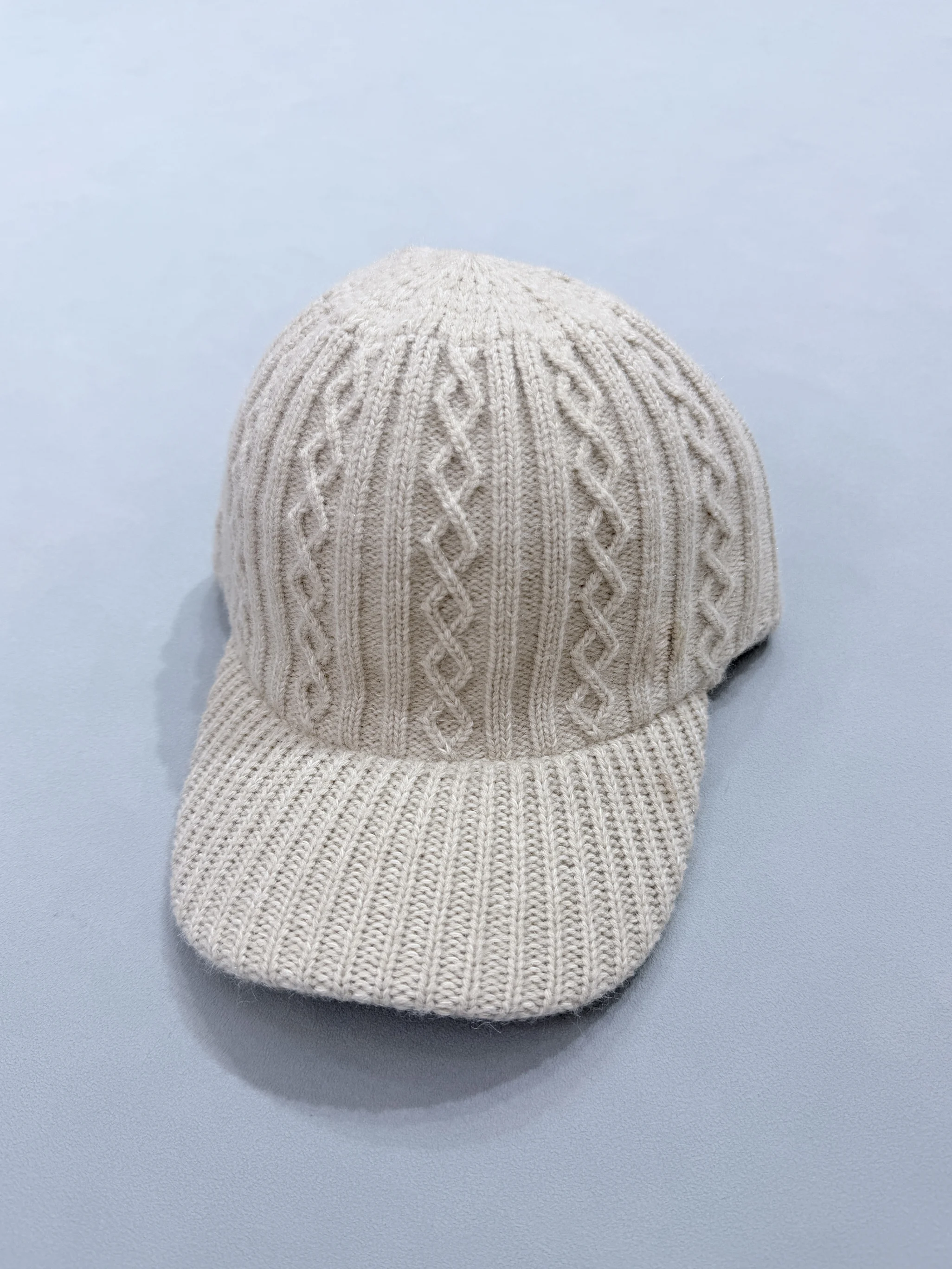 Women'S Autumn/Winter Simple Solid Color Versatile Cable Knit Wool Hat Outdoor
