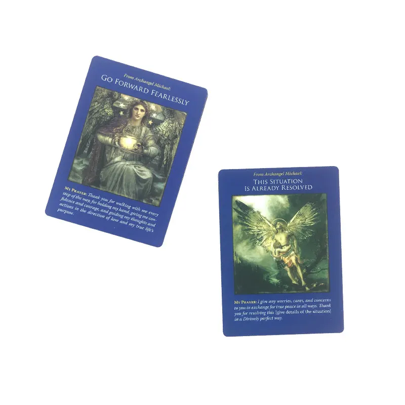 Hot sales Archangel Michael Oracle Tarot Card Fate Divination Prophecy Card Family Party Game Toy Tarot 44 Card Deck PDF Guide