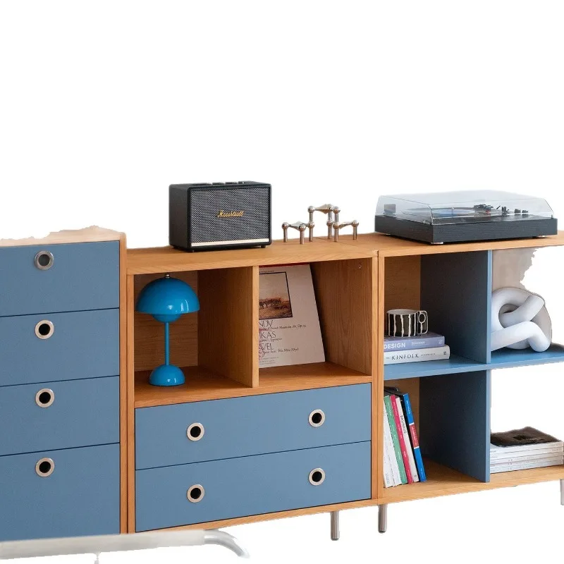 Medieval Bauhaus Side Cabinet Display Cabinet Combination Cabinet Storage Cabinet Storage Locker with Drawer