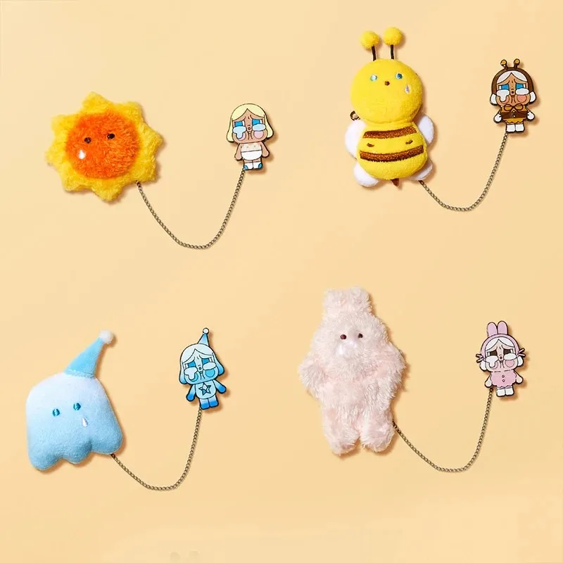 POP MART CRYBABY Crying Again Series - Plush Badge Blind Box Mystery Box Guess Bag Toys Doll Cute Anime Figure Desktop Ornaments