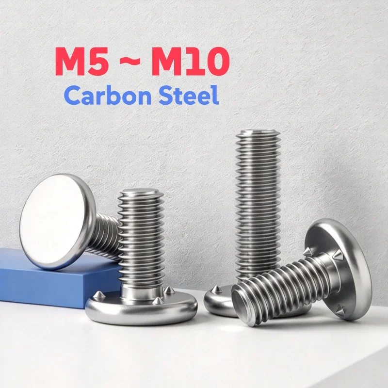 Carbon Steel M5 ~ M10 Iron Color Flat Head Carbon Steel Welding Screw Flat Head Three-Point Welding Studs CD Weld Pins