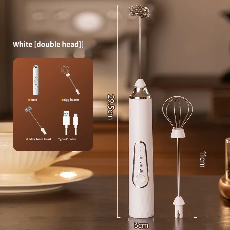 Electric milk frother, coffee foamer, household cream whisk, handheld small stirring stick, wireless egg beater