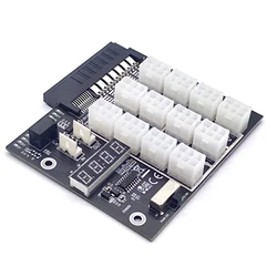 Upgrade  ATX 10+14PIN Power Slot TO 12x 6Pin Power Supply Breakout Board Adapter Converter 12V for HP PSU  and BTC Mining