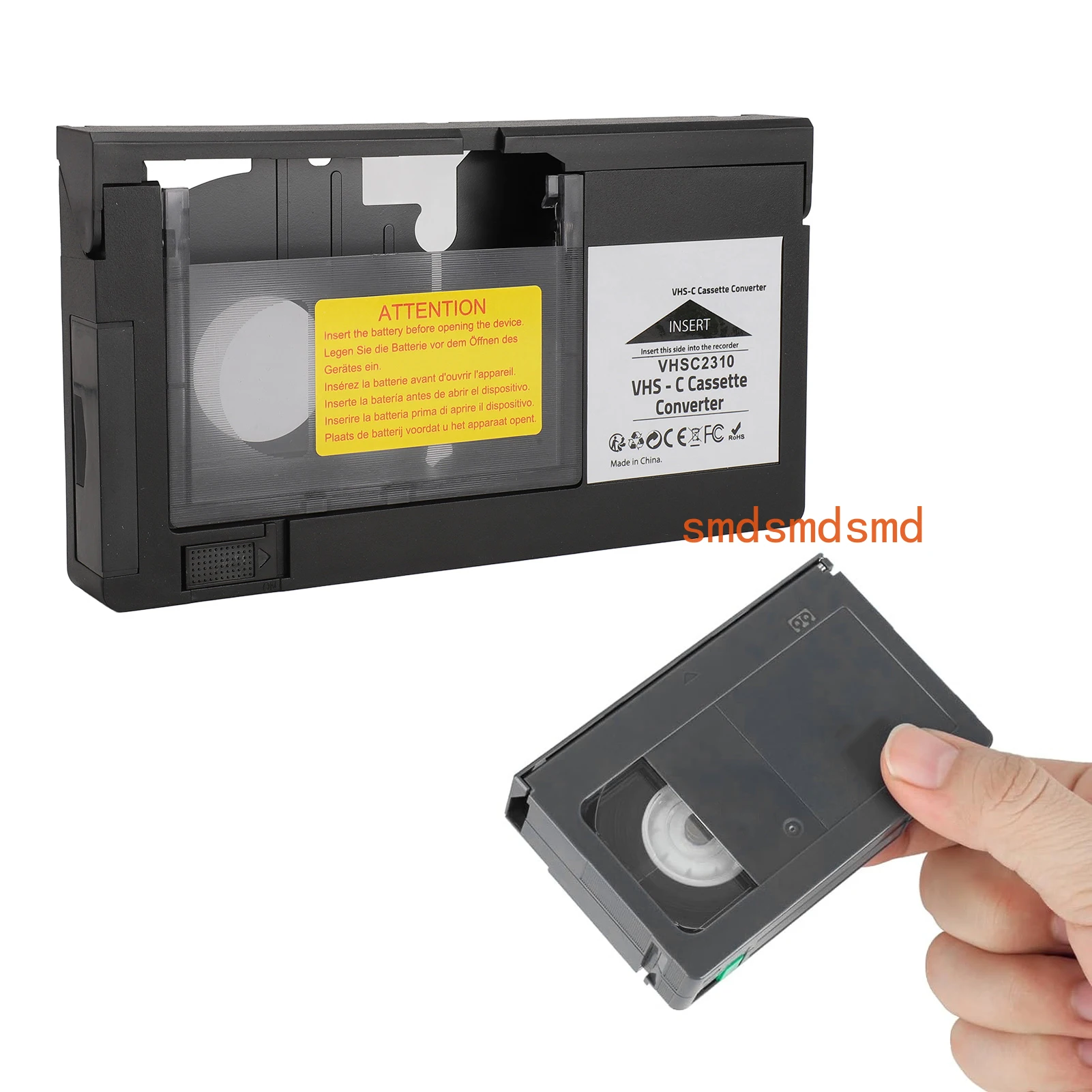 Camcorders Cassette Adapter Playback Recording Video Cassette Adaptor One Key Control for S‑VHS‑C S‑VHS Tapes