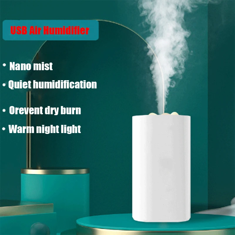 

350ML Air Humidifier Ultrasonic Aroma Diffuser Mini Portable Aroma Oil Diffuser Humidifier USB Mist Maker with LED Night Light