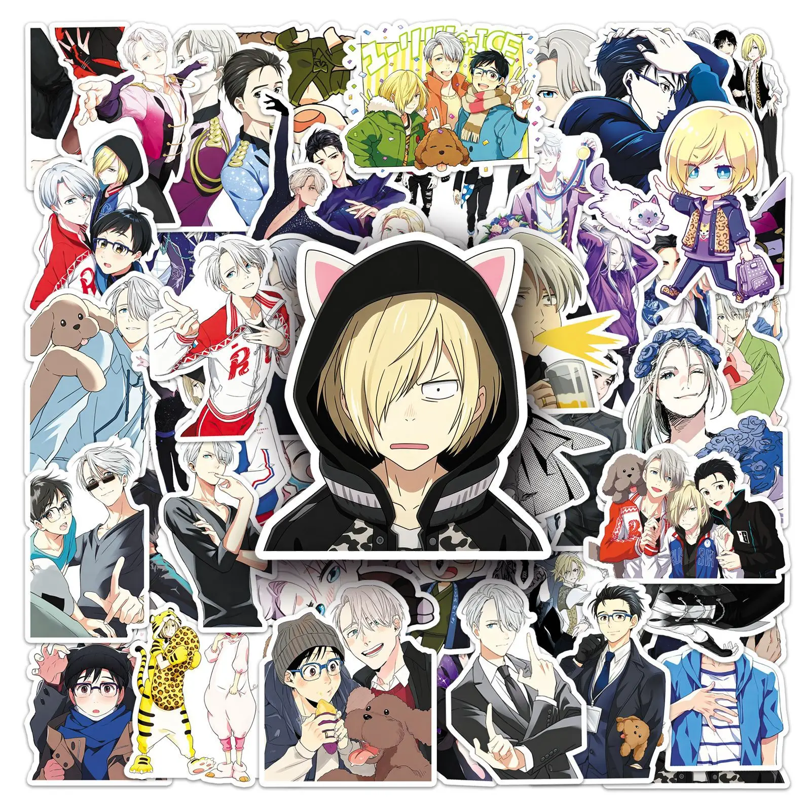 

50PCS Cartoon Yuri on Ice Sticker Creative Decorative Water Cup Mobile Phone Case Notebook Surfing Waterproof Graffiti Toy Gifts