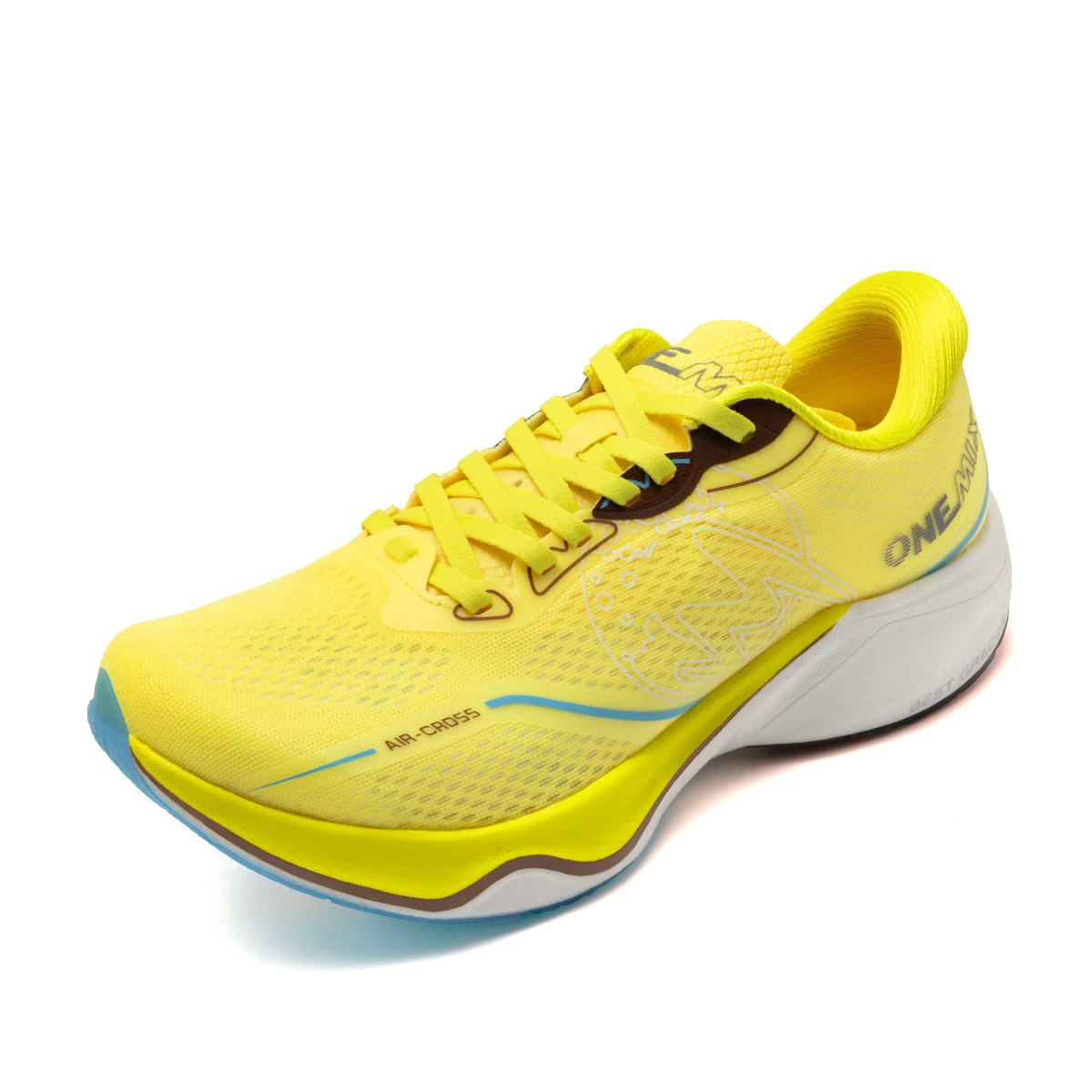 ONEMIX Men's Carbon Board Running Shoes Shock Absorption High Elasticity Breathable Sports Shoes for Comprehensive Training