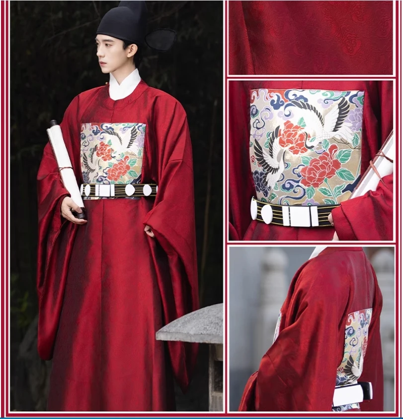 

Round collar robe, Prime Minister, Prime Minister, Ming Dynasty official attire, wedding attire, ancient top scholar attire
