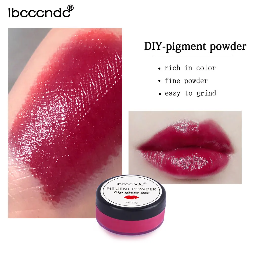 1g marca nova diy pigmento em pó batom pigmento para diy lipgloss pó pigmento maquiagem lábio vara comestics