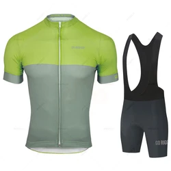 Go Rigo Go Cycling Jersey Set Team Men Summer Short Sleeve Jerseys Bicycle Clothing Bib Shorts Suit Maillot Ropa Ciclismo Hombre