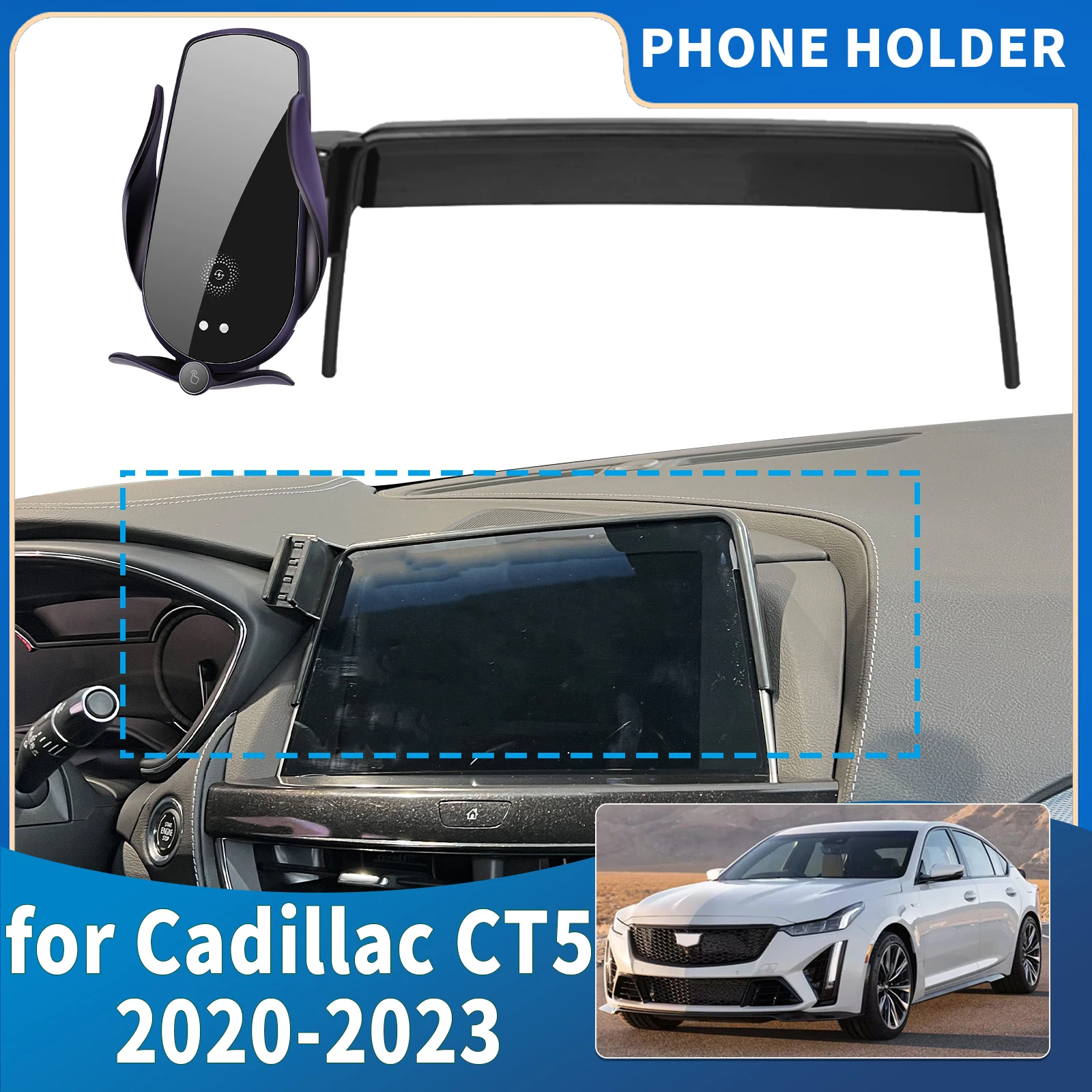 

fit for Cadillac CT5 2020 2021 2022 2023 Integrated Screen Mount Phone Holder Mount Car accessoires