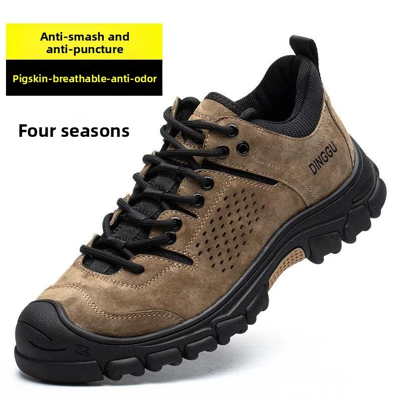 men's-summer-breathable-pigskin-anti-odor-work-shoes-steel-toe-anti-crush-lightweight-soft-bottom-safety-shoes-labor-protection
