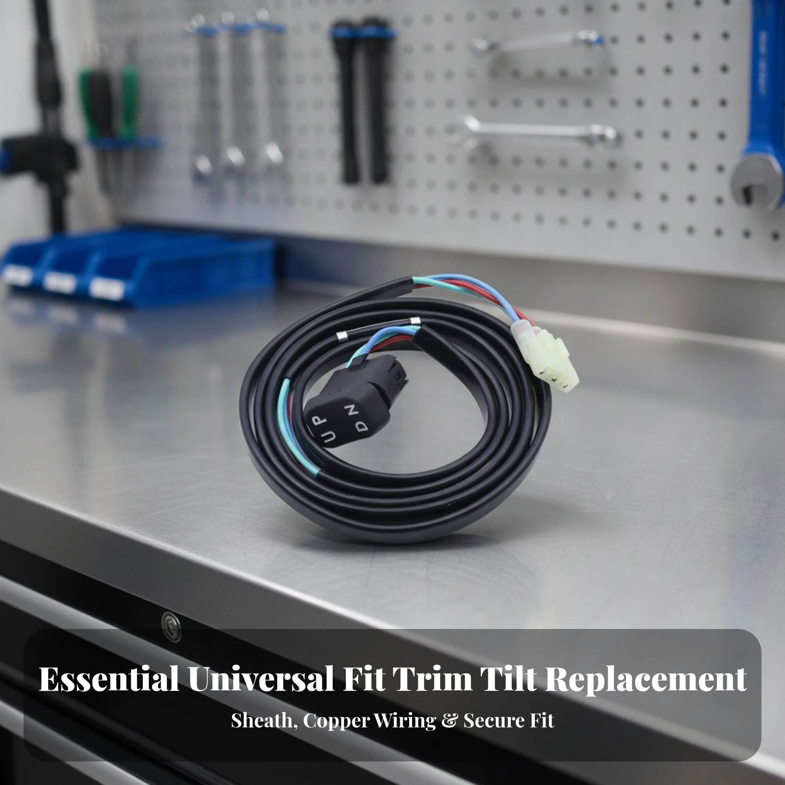 Tilt Trim Switch with Coiled Cable OEM Marine Tilt Trim Switch with Connector Replacement Compact