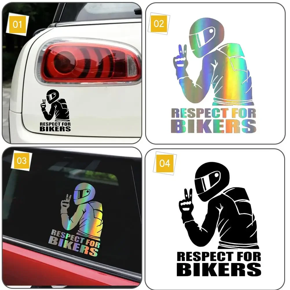 motorcycle Funny Car Stickers Respect Biker Sticker For Kawasaki ZZR600 Z900 Z650 VERSYS 1000 VULCAN S 650cc Z750 Z750S