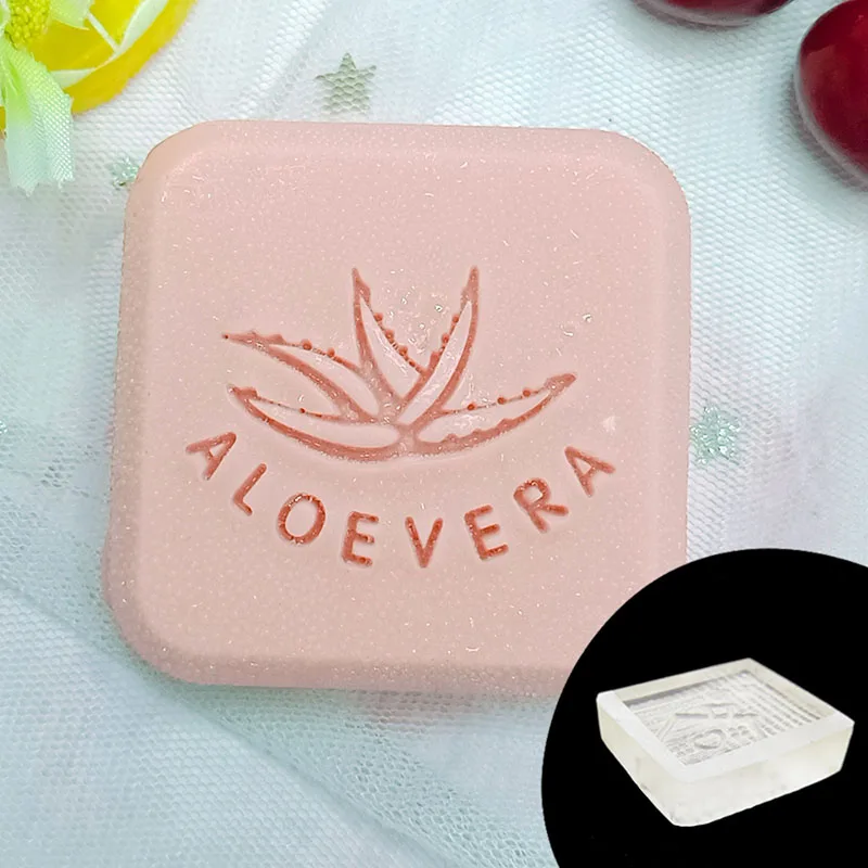 Natural Soap Printing Stamp, Handmade Plant Series, Transparent Acrylic, Chapter Seal Custom, 40x40mm