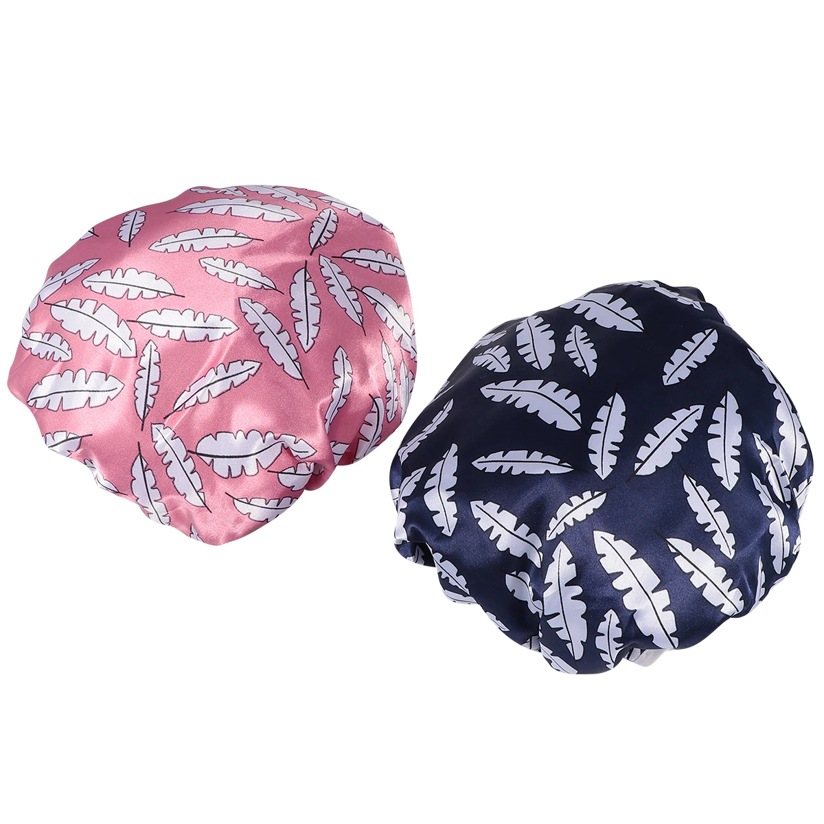 

2pcs Thick Caps Shower Hat Hair Hair Protective Caps Bonnet Protective Bathing Cap Printing Night Salon Use