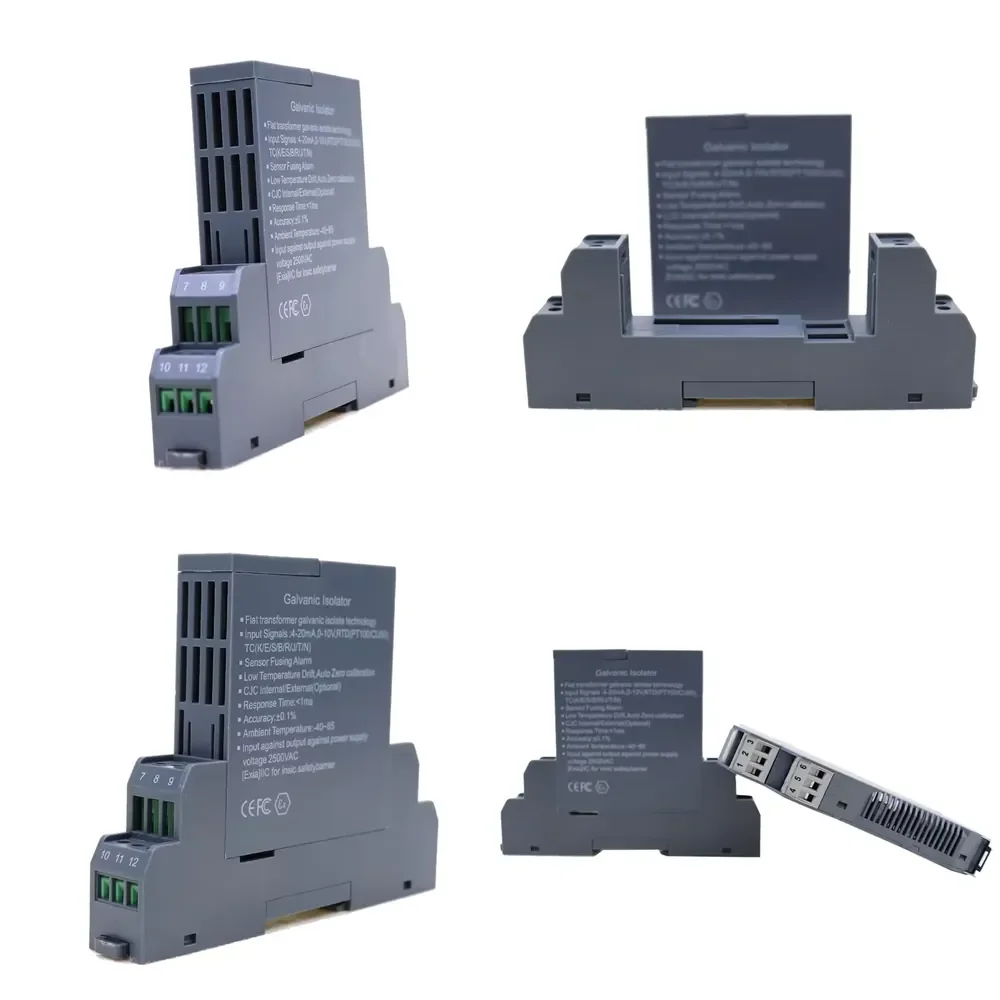 

High Precision Isolating Transmitter 1 in 2 Out 0-20ma Analog Input Output Galvanic Isolation 24vdc Power Supply 4-20ma